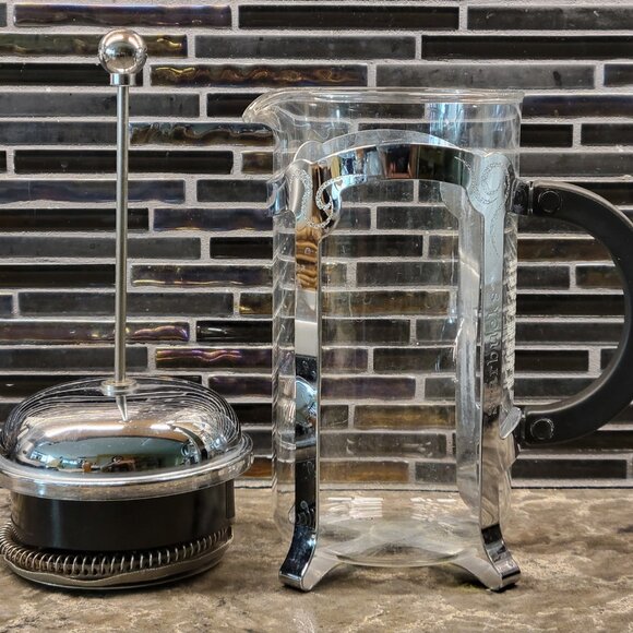 STARBUCKS BARISTA FRENCH PRESS COFFEE GLASS STAINLESS 8 CUP 34 OZ MADE BY BODUM - Picture 5 of 11